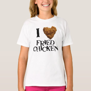 Eu amo o t-shirt do frango frito
