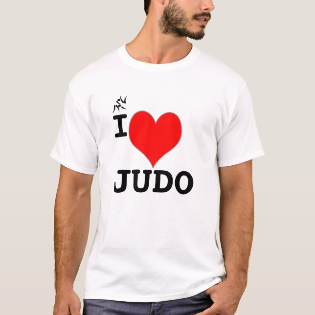 EU AMO o t-shirt do JUDO (Frente)