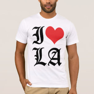 Eu amo o t-shirt do LA do coração do LA/I (Los