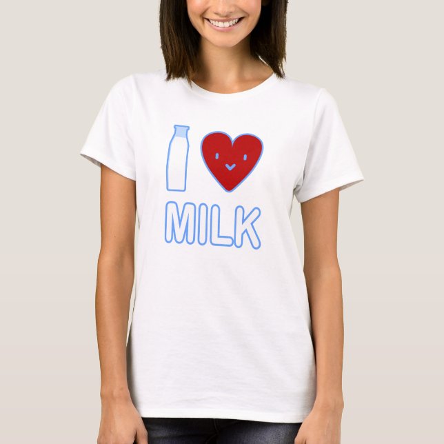 Eu amo o t-shirt do leite (Frente)