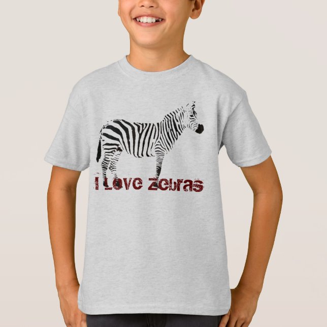 Eu amo o t-shirt do miúdo das zebras (Frente)