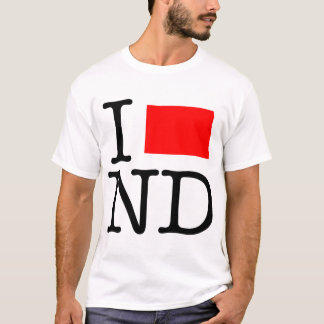Eu amo o t-shirt do ND North Dakota