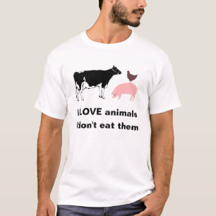 Eu amo o t-shirt dos animais