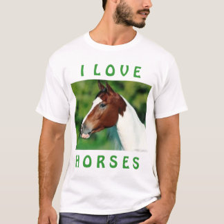 Eu amo o t-shirt dos cavalos