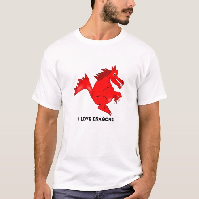 Eu amo o t-shirt dos dragões (Frente)