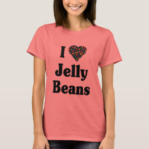 Eu amo o t-shirt dos feijões de geléia