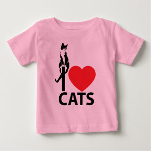 Eu amo o t-shirt dos gatos