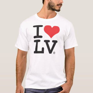 EU AMO O T-SHIRT DOS HOMENS DE LV®
