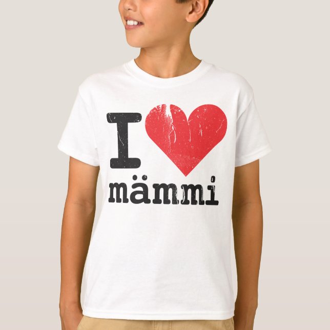 Eu amo o t-shirt dos miúdos de Mämmi (Frente)