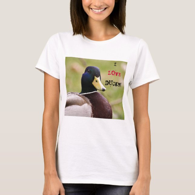 Eu amo o t-shirt dos patos (Frente)