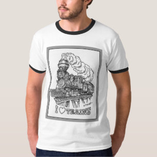 Eu amo o t-shirt dos trens