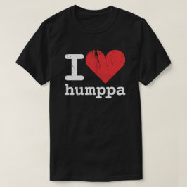 Eu amo o t-shirt escuro básico de Humppa
