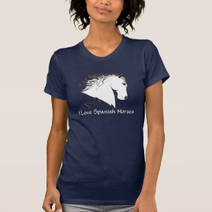 Eu amo o t-shirt espanhol da obscuridade das
