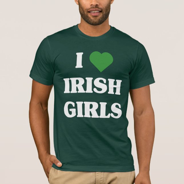 Eu amo o t-shirt irlandês das meninas (Frente)