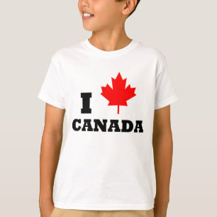 Eu amo o t-shirt vermelho da folha de bordo de