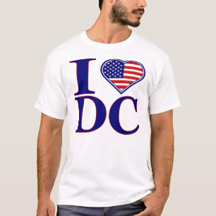 Eu amo o Washington DC adiante do t-shirt da