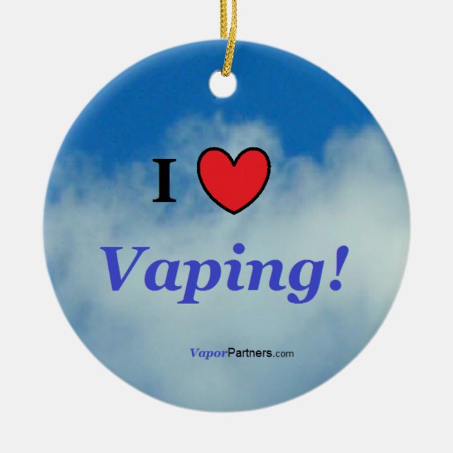 "Eu amo ornamento de Vaping" (Frente)