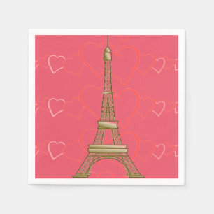 Eu amo os guardanapo de papel de Paris