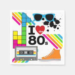 Eu amo os guardanapo de papel do anos 80