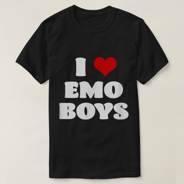 Eu Amo Os Meninos Emo Camisa Eu Corto Os Meninos E (Frente do Design)
