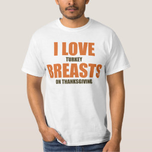 Eu amo os peitos de turquia na camisa engraçada d