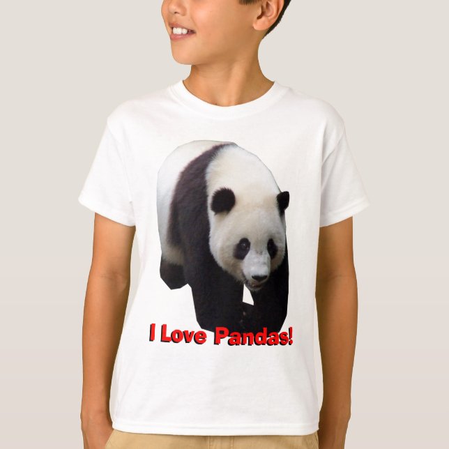 Eu amo pandas! A panda gigante caçoa a camisa (Frente)