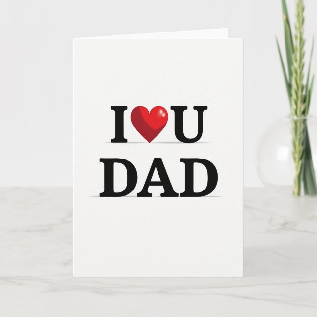 Eu Amo Papai Cartão de Arte (Frente)