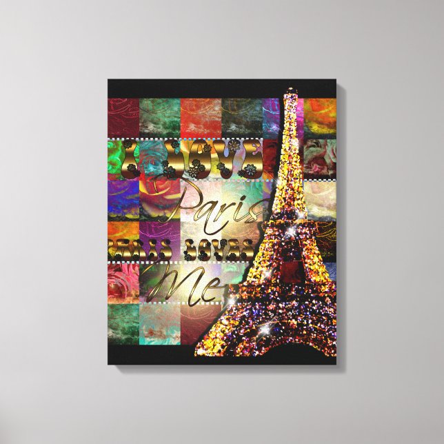 Eu Amo Paris - Canvas (Frente)