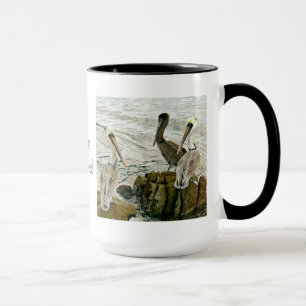 Eu amo pelicanos! Caneca de café