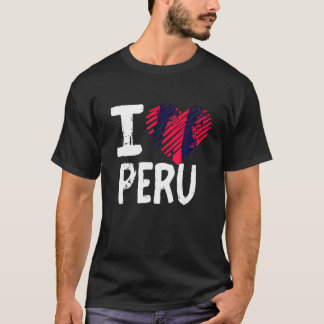 Eu Amo Peru para camisetas na América do Sul Vacin