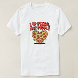 Eu Amo Pizza Não Pessoas Camiseta Divertida de Piz