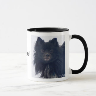 "EU AMO Pomeranians!" Caneca da pintura da