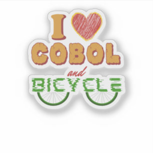 Eu Amo Programação Cobol e o Adesivo de Bicicleta