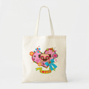 Eu Amo Pugs! Bolsa Tote