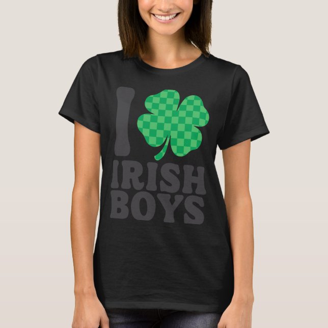 Eu Amo Rapazes Irlandeses Camisa Divertida do Sham (Frente)