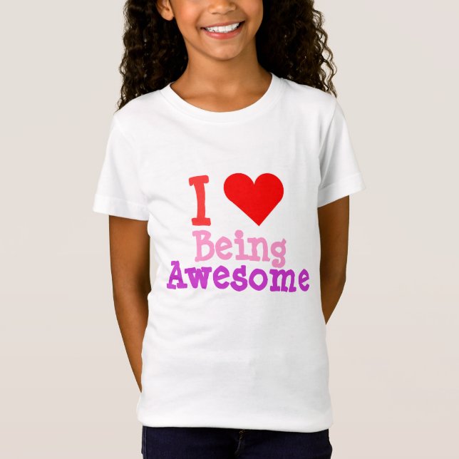 Eu Amo Ser Camiseta Coração Incrível (Frente)