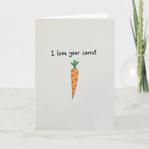 Eu Amo Seu Cartão de Arte de Cenoura
