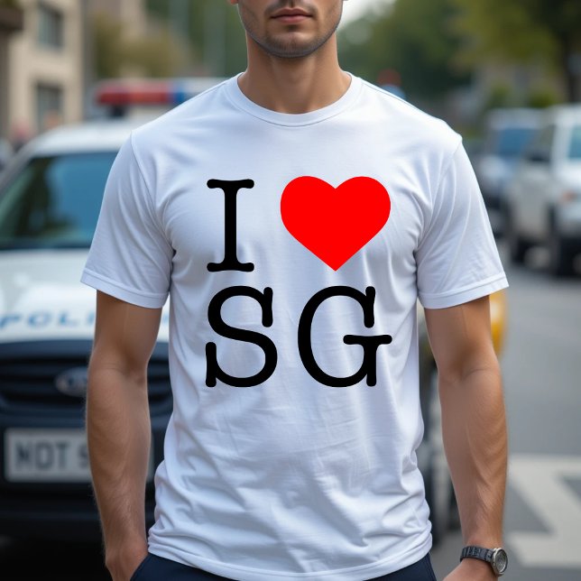 EU AMO SG I HEART SG SINGAPURA T-SHIRT (Criador carregado)