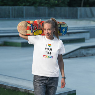 Eu Amo Sua Verdadeira Camiseta De Cores