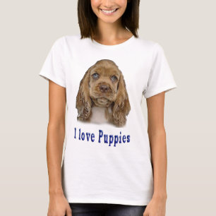 Eu amo t-shirt dos filhotes de cachorro