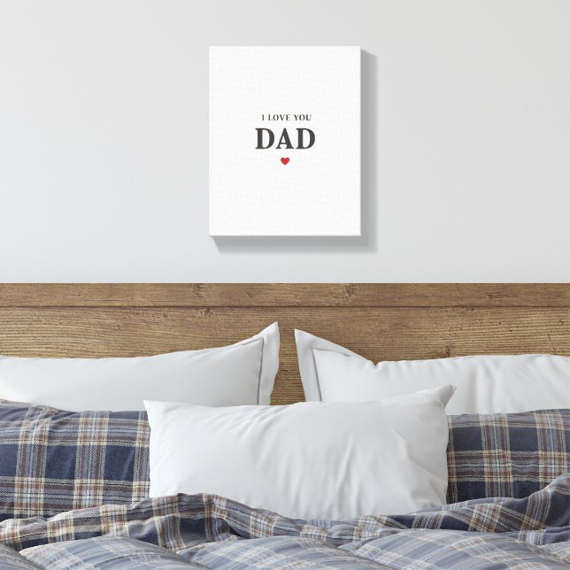 Eu Amo-Te Pai Wall Art - Elegante Canvas Gift (Insitu(Quarto))