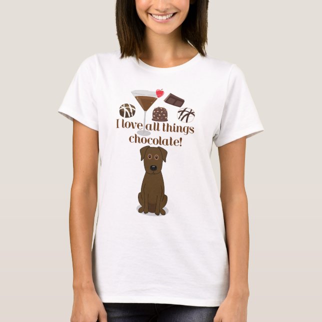 Eu amo todo o chocolate das coisas! T-shirt do (Frente)