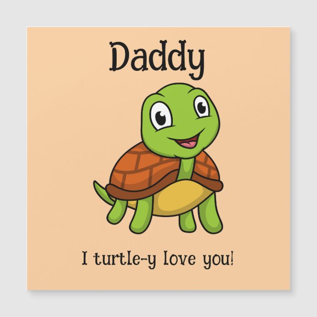 Eu Amo Totalmente Você Papai! Tartaruga Fofa do Di (Frente)