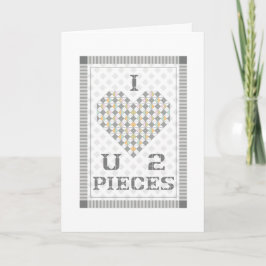 Eu amo U 2 partes do cartão
