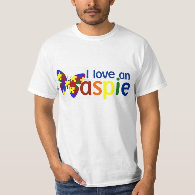 Eu amo um t-shirt de Aspie (Frente)