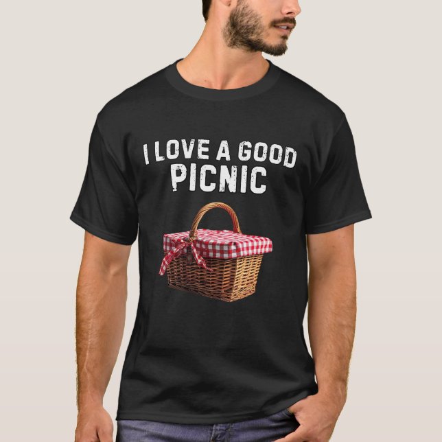 Eu Amo Uma Boa Camisa De Picnic Camisa Divertida P (Frente)