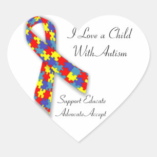 Eu amo uma criança com etiqueta do autismo