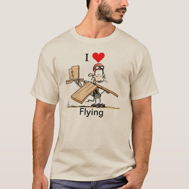 Eu amo voar a camisa engraçada (Frente)