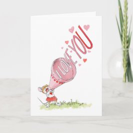 "Eu amo você!" Cartão do Rato Megafone