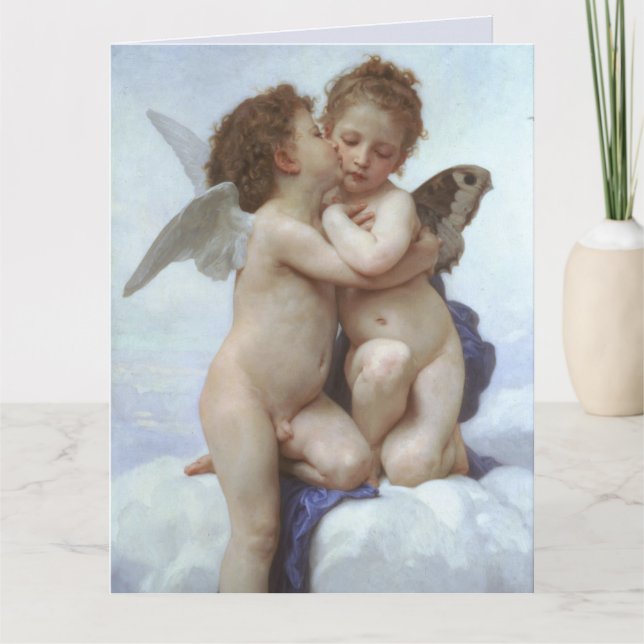 EU AMO VOCÊ, CARTÕES DE ANJOS BEBÉS DE BOUGUEREAU (Frente)